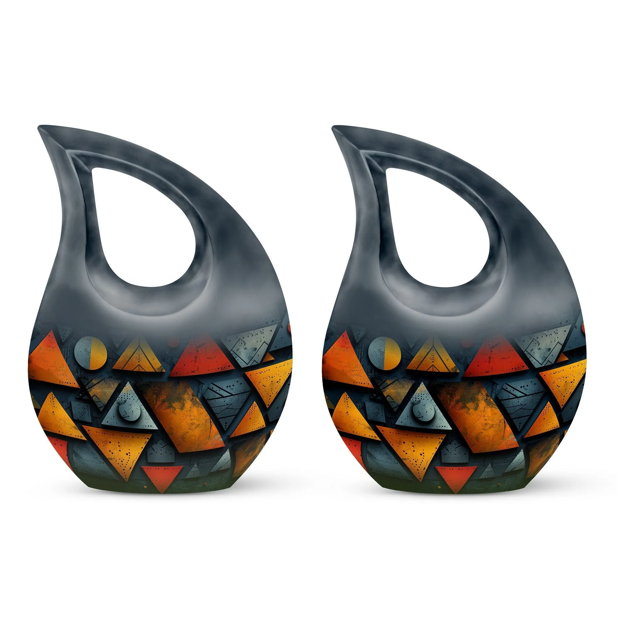 Geometric Fusion Spectrum Memorial Urn: Timeless Tribute Urn
