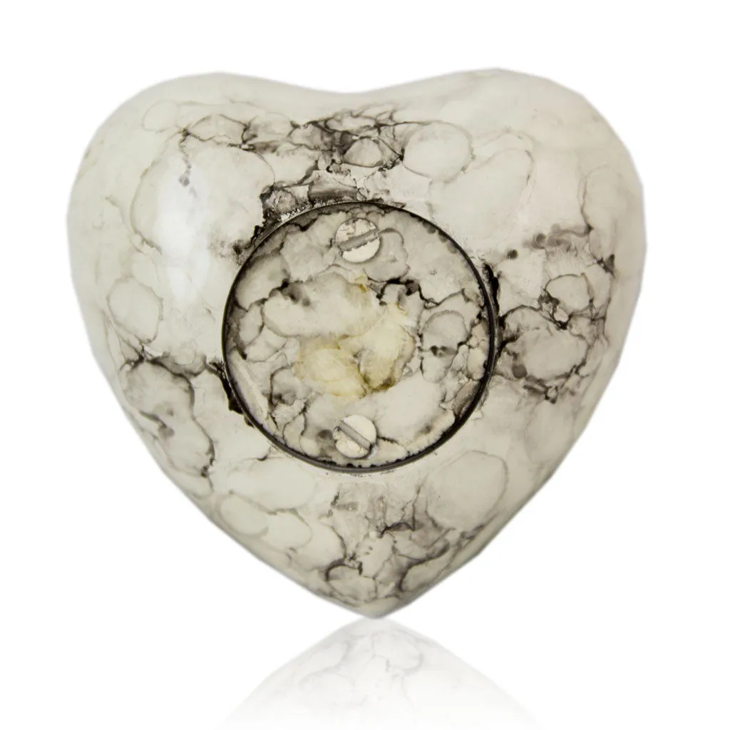 Glenwood White Heart Keepsake Urn