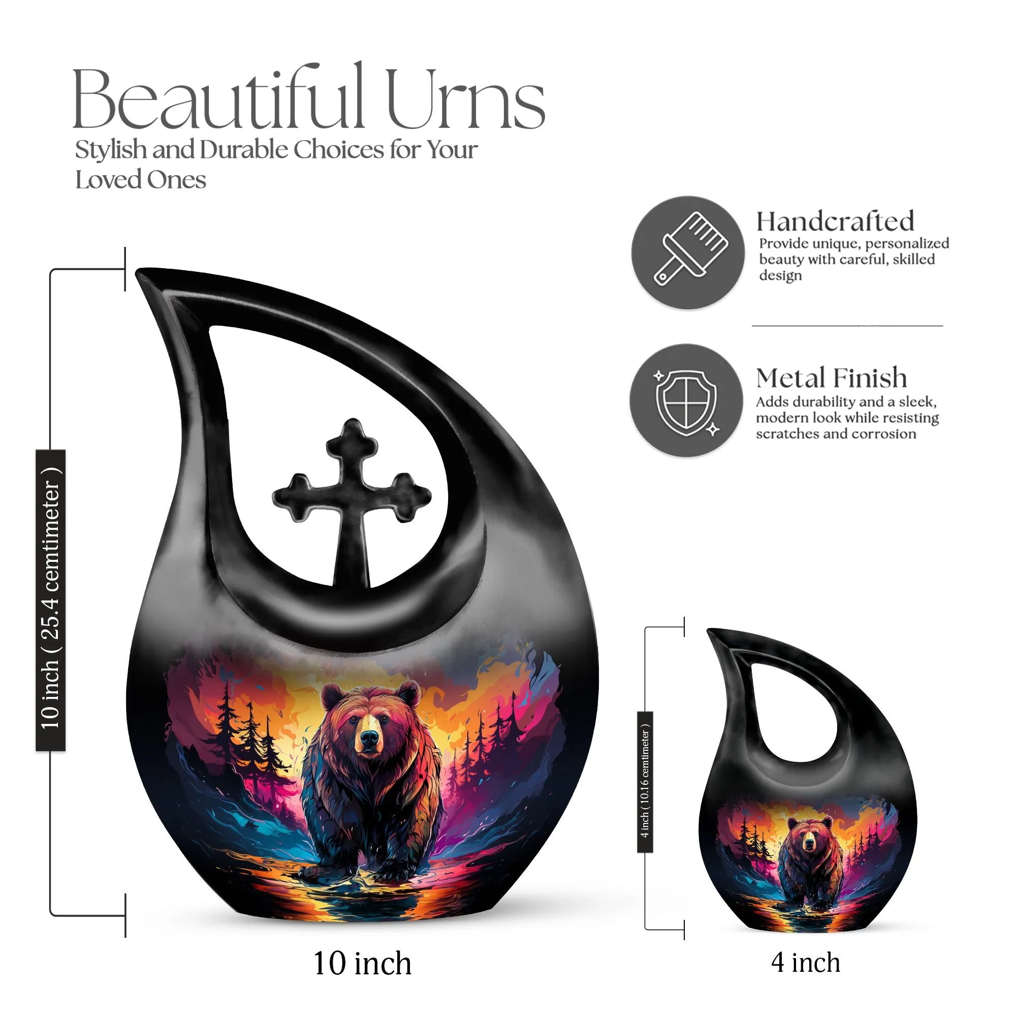 Grizzly Bear Urn: Keepsake Cremation Urn For Human Ashes