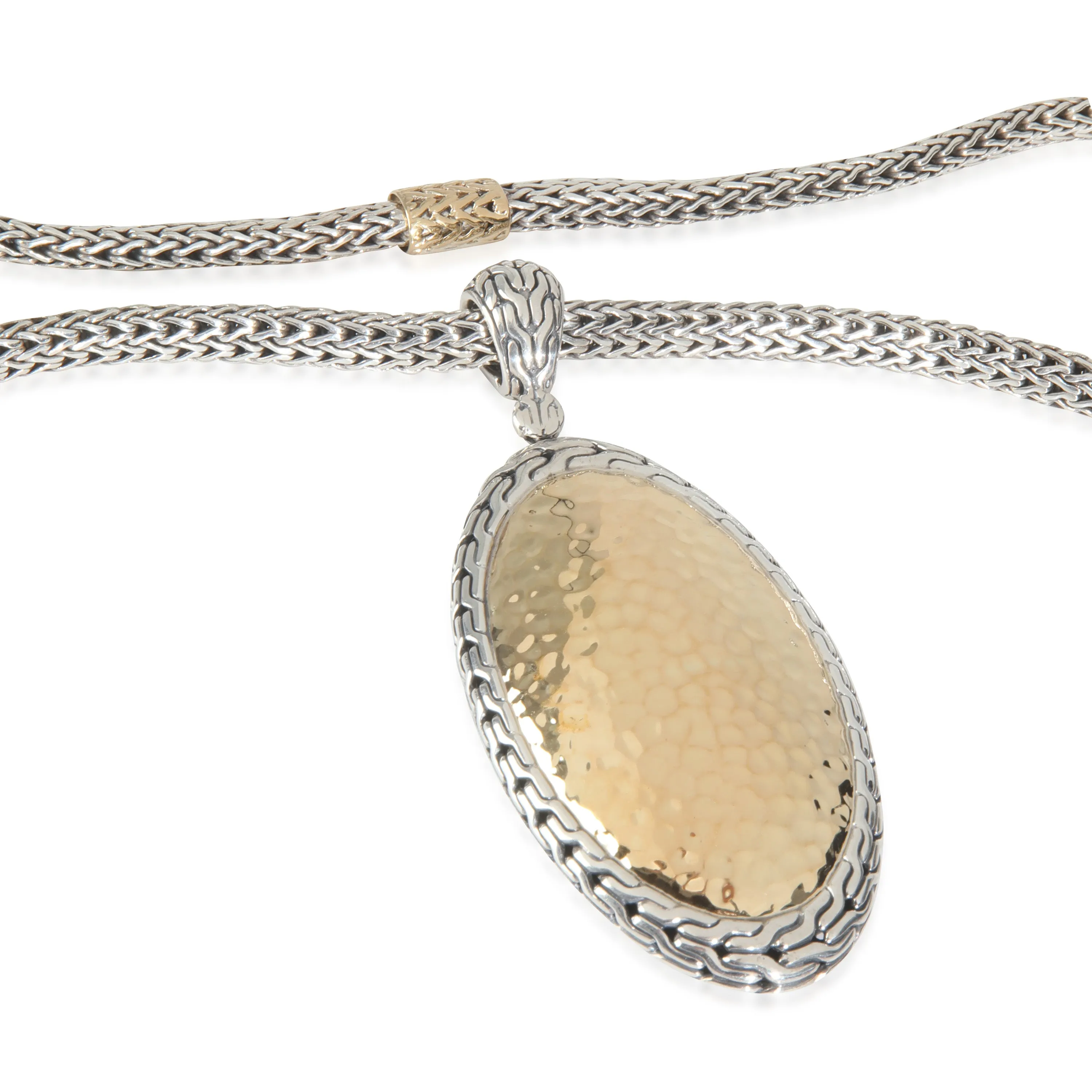 John Hardy Yellow Gold & Sterling Silver  Palu Enhancer Necklace