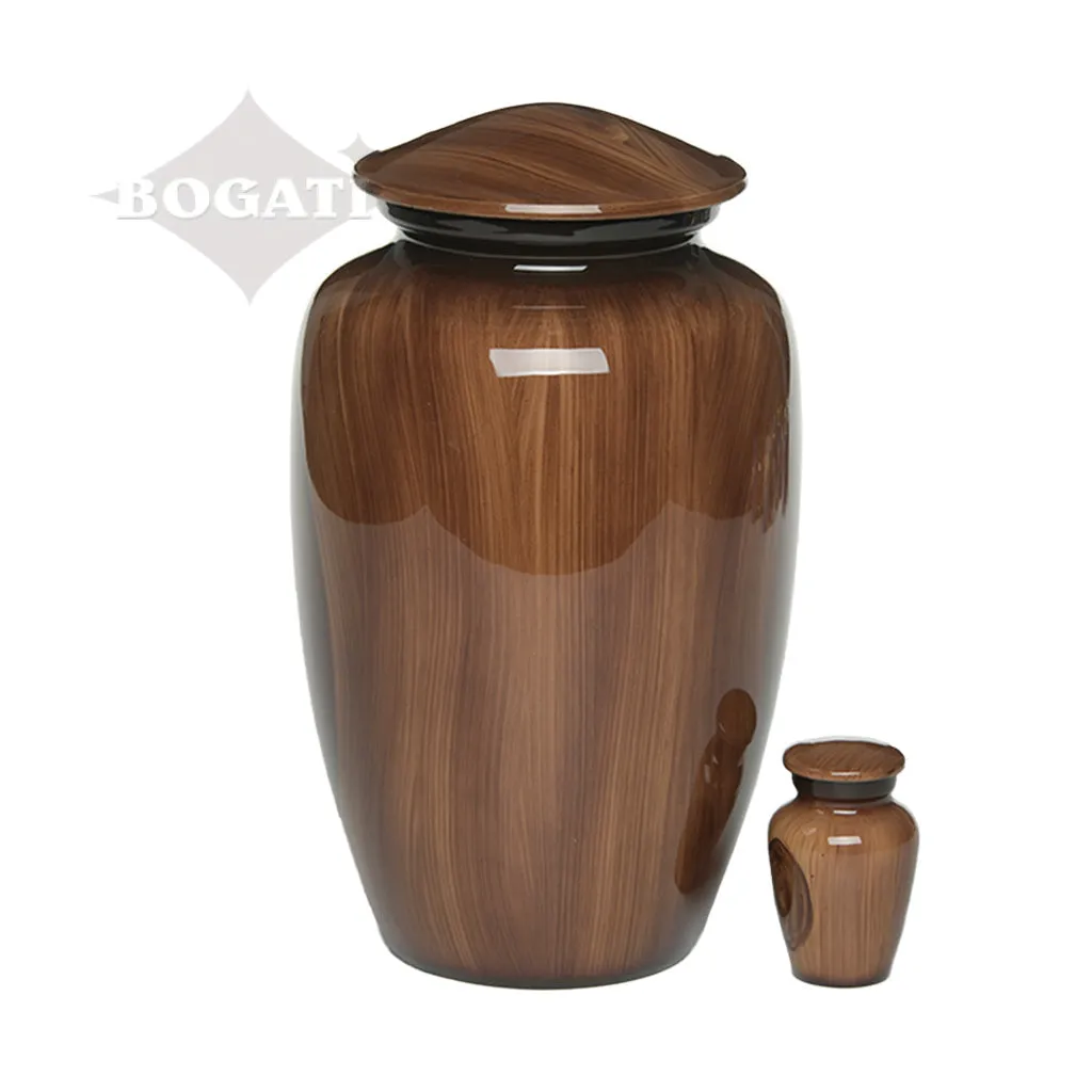 KEEPSAKE Classic alloy urn - 4040- Wood Grain Look - Pack of 10