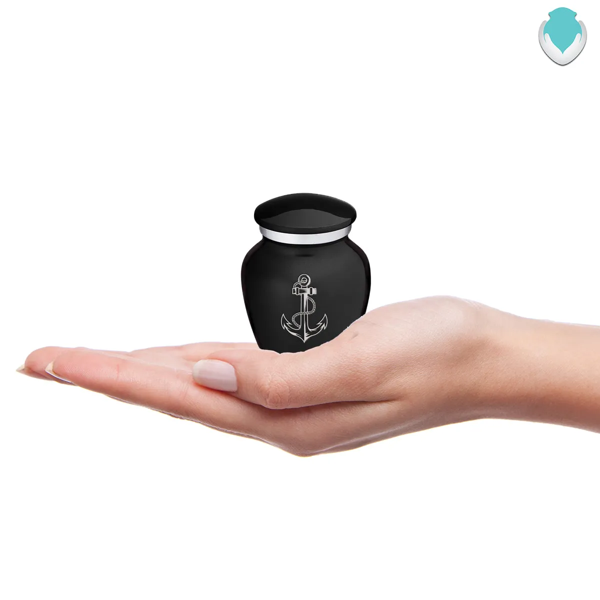 Keepsake Embrace Black Anchor Cremation Urn