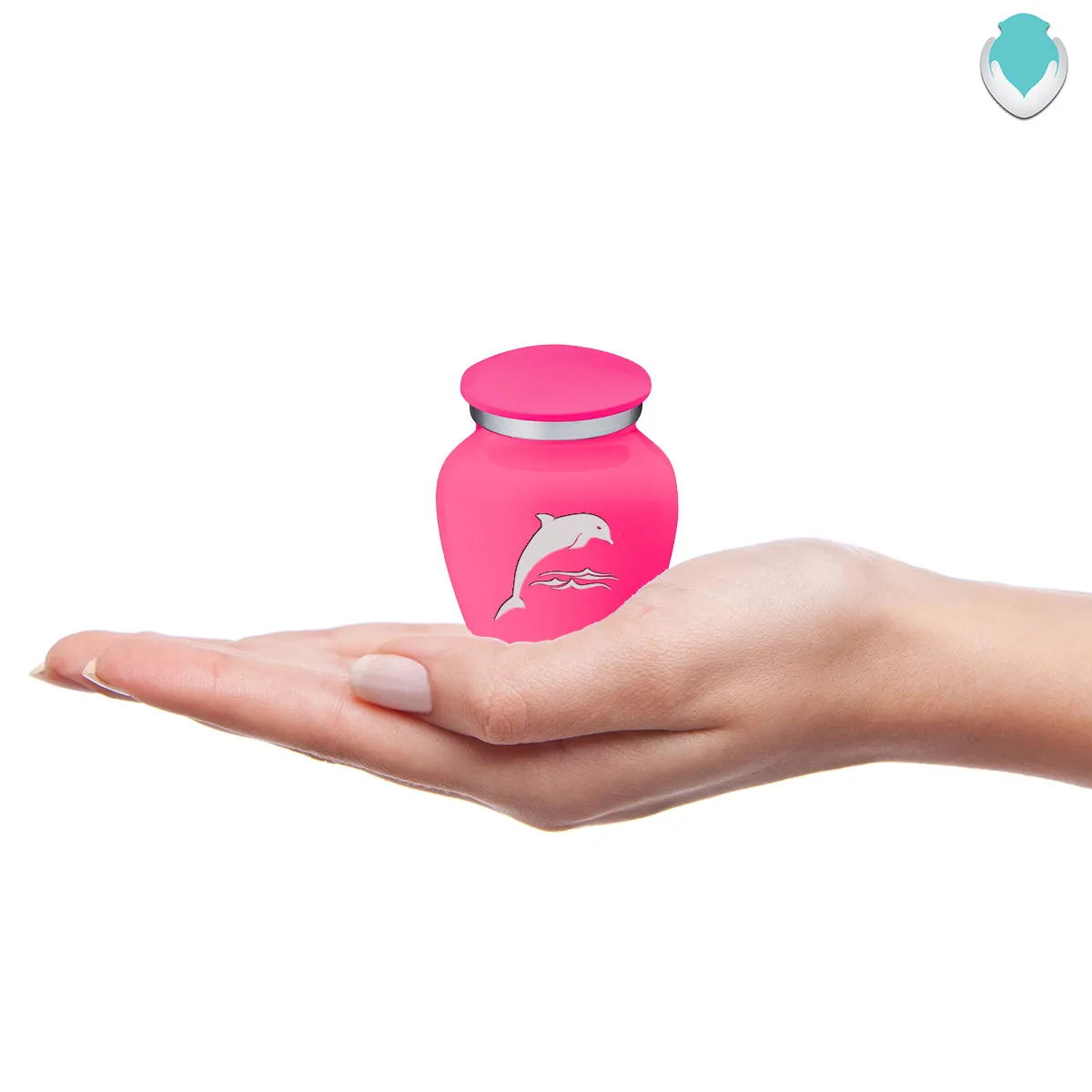 Keepsake Embrace Bright Pink Dolphin Cremation Urn