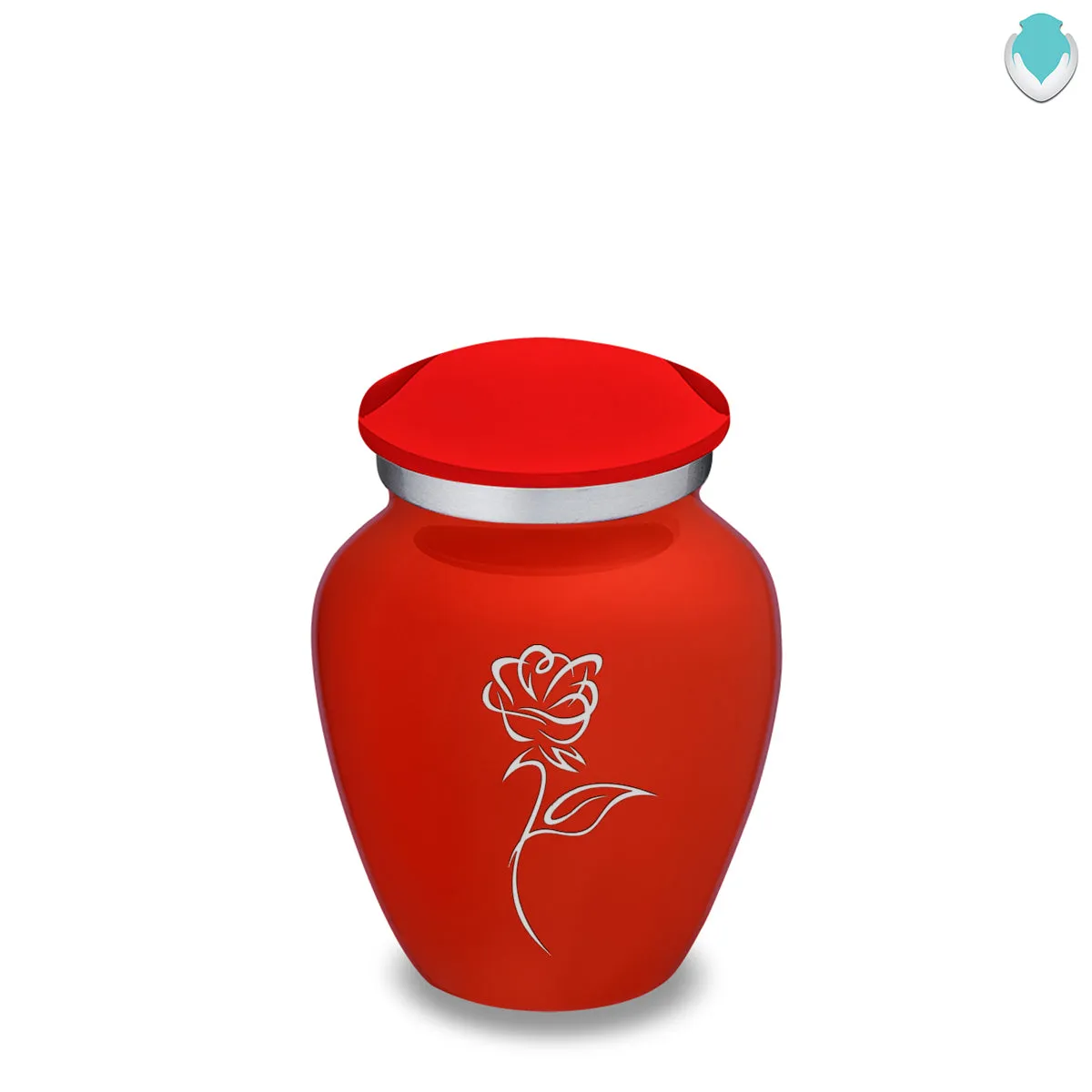 Keepsake Embrace Bright Red Rose Cremation Urn