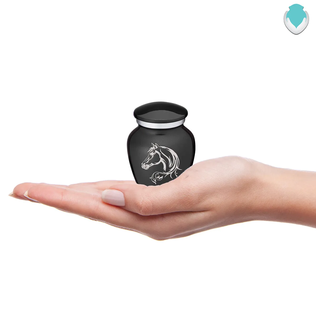 Keepsake Embrace Charcoal Horse Cremation Urn