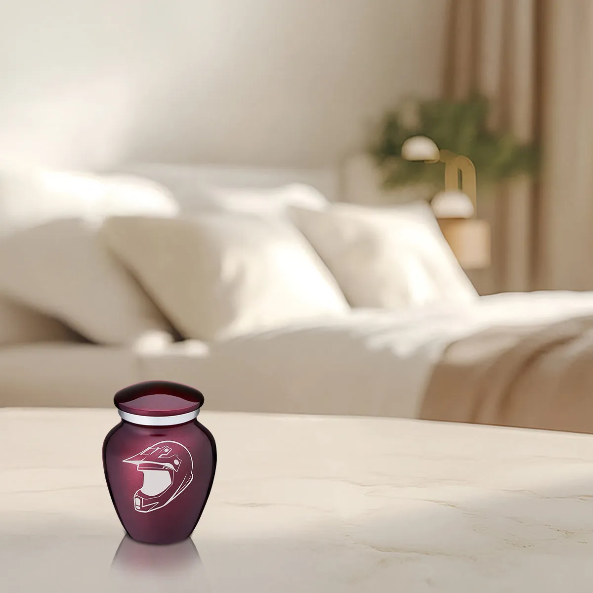 Keepsake Embrace Cherry Purple Dirt Bike Cremation Urn
