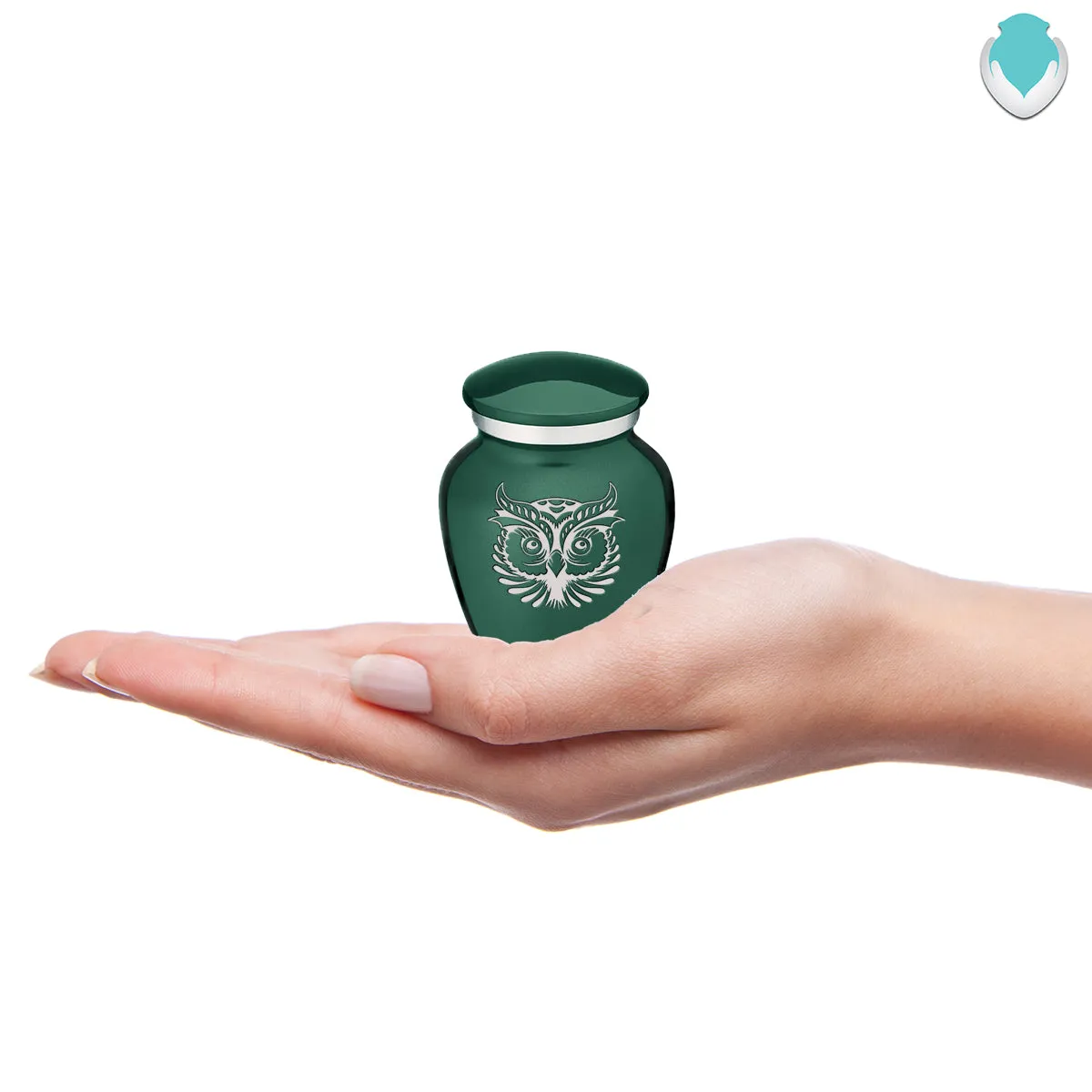Keepsake Embrace Green Owl Cremation Urn