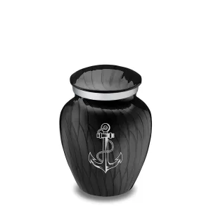 Keepsake Embrace Pearl Black Anchor Cremation Urn