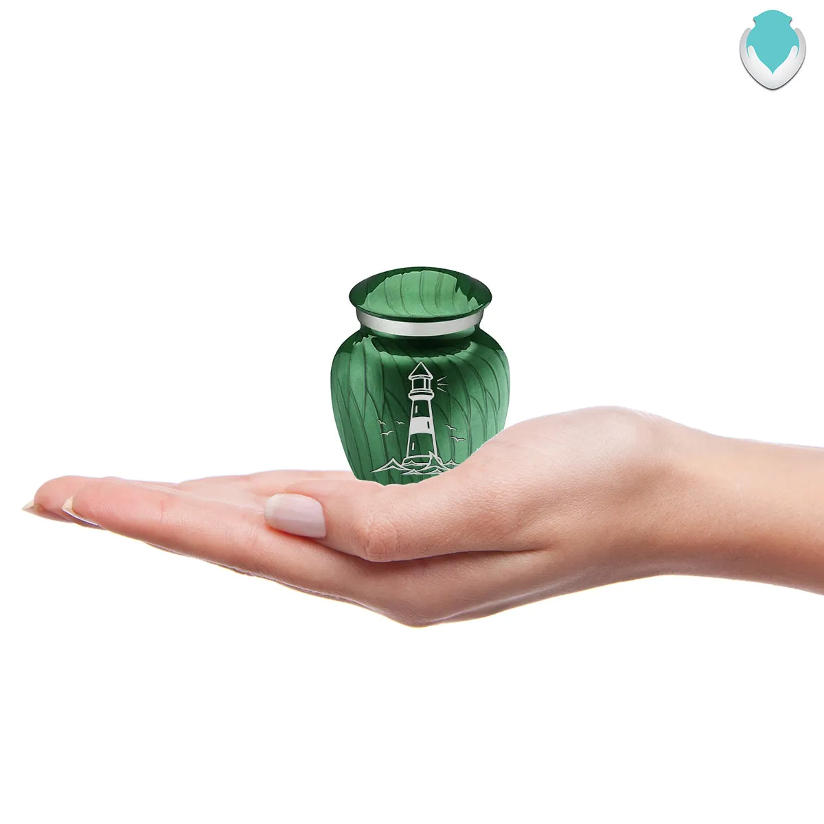 Keepsake Embrace Pearl Green Lighthouse Cremation Urn