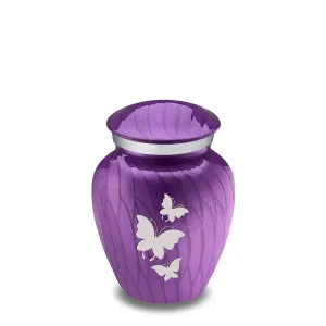 Keepsake Embrace Pearl Purple Butterflies Cremation Urn