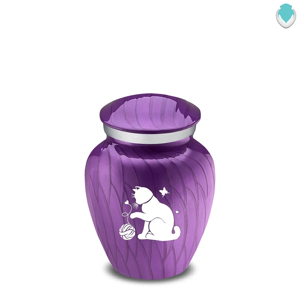 Keepsake Embrace Pearl Purple Pet Fun Cat Cremation Urn