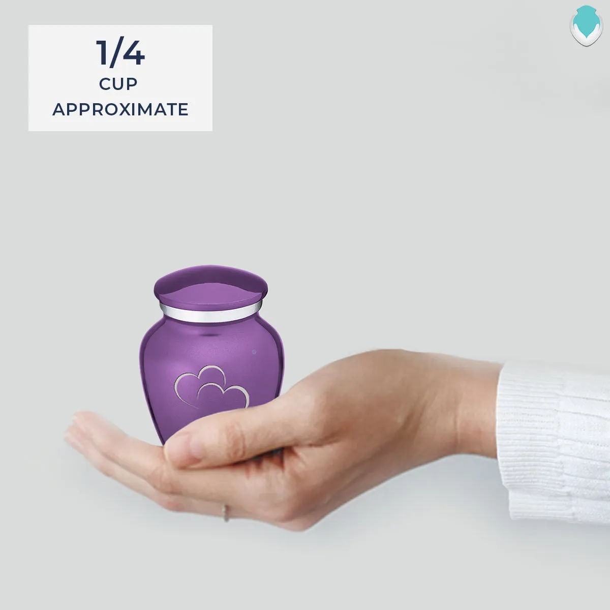Keepsake Embrace Purple Hearts Cremation Urn