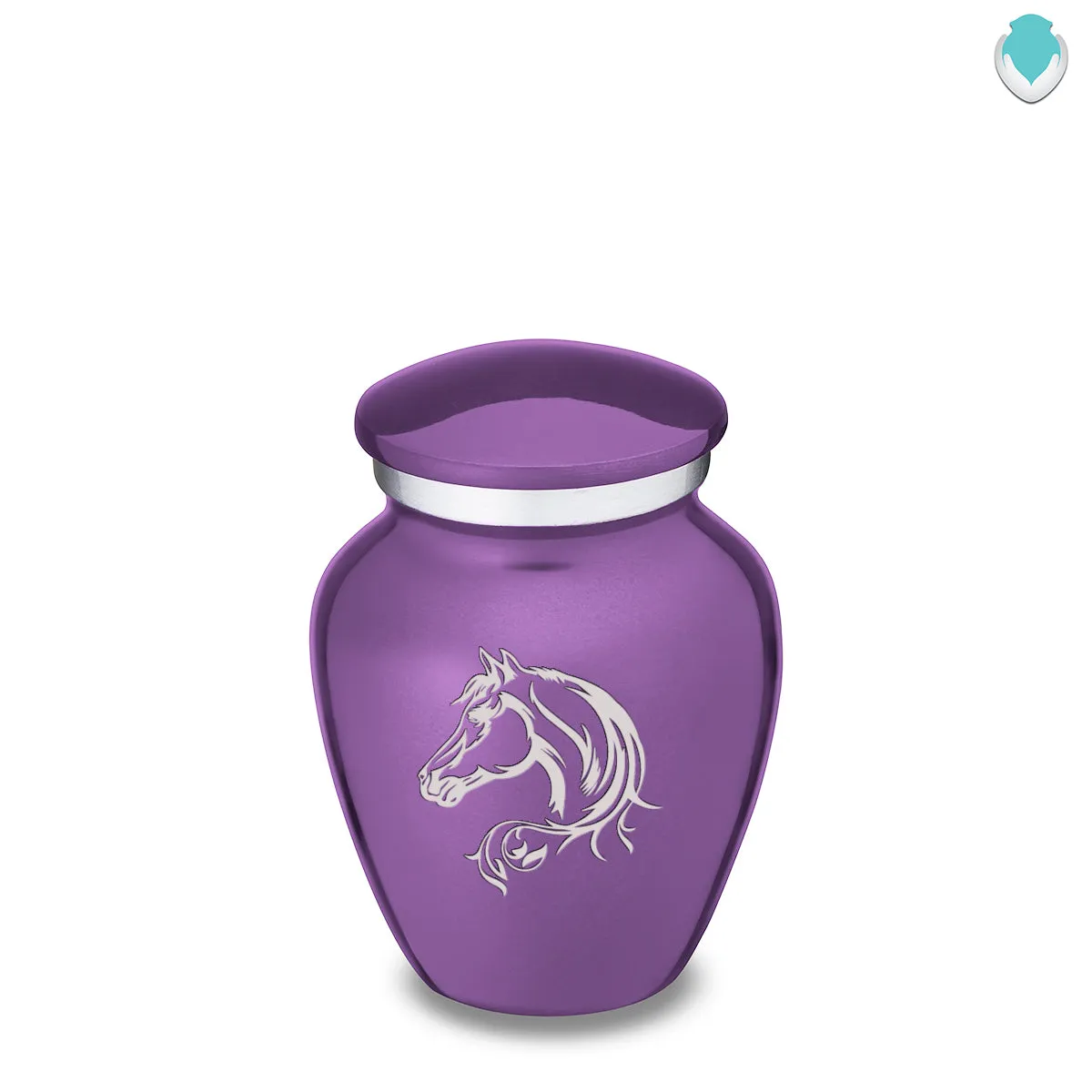 Keepsake Embrace Purple Horse Cremation Urn