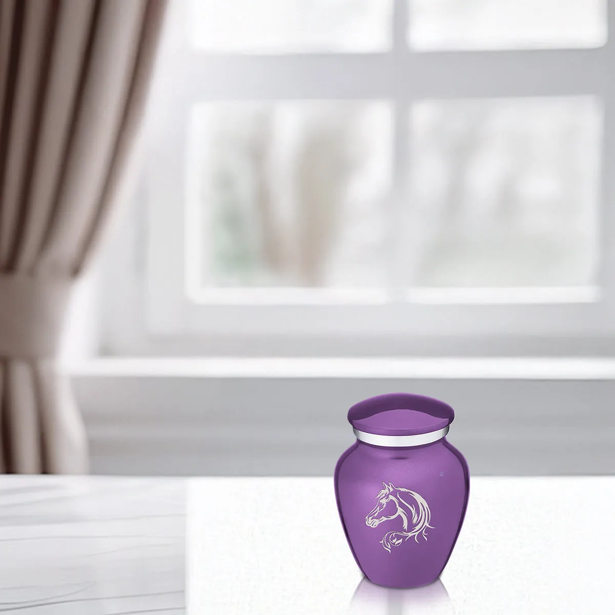 Keepsake Embrace Purple Horse Cremation Urn