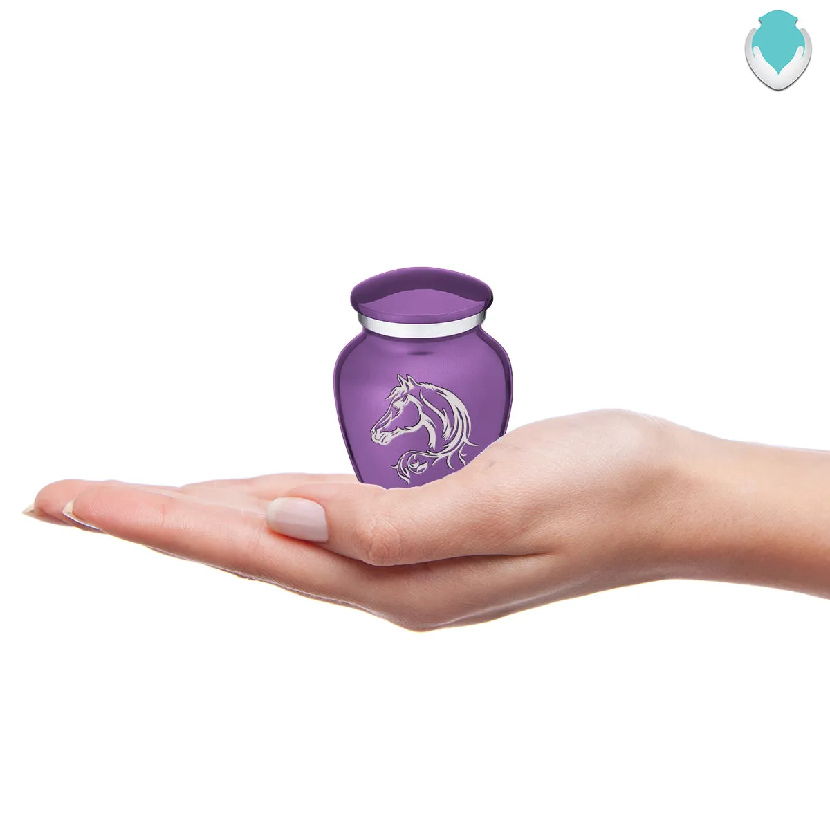 Keepsake Embrace Purple Horse Cremation Urn
