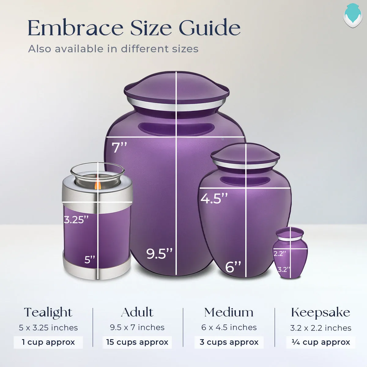 Keepsake Embrace Purple Motorcycle Cremation Urn