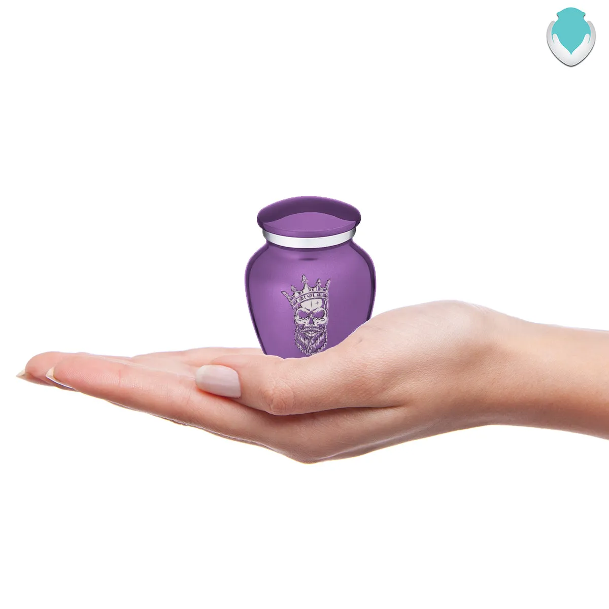 Keepsake Embrace Purple Skull Cremation Urn