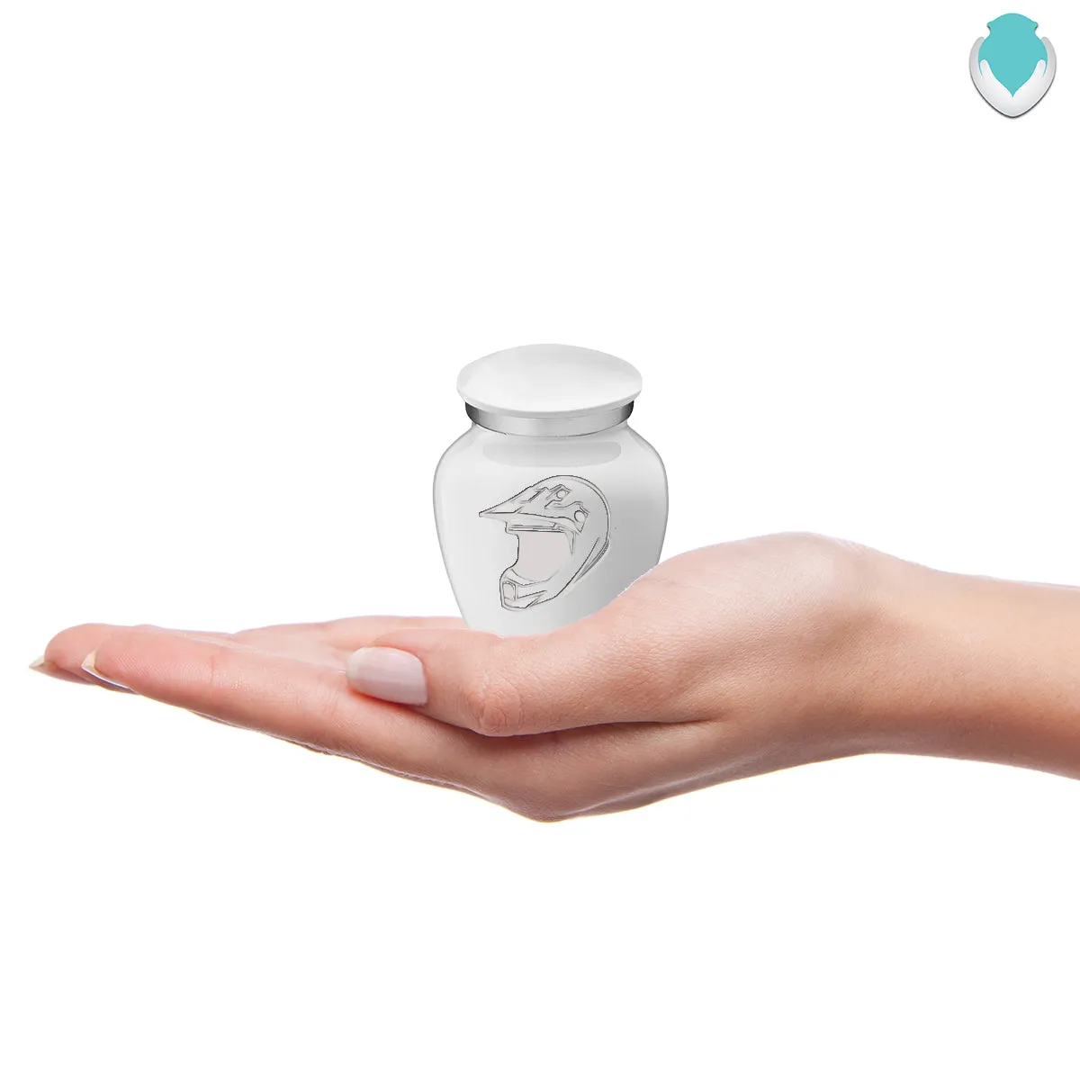 Keepsake Embrace White Dirt Bike Cremation Urn