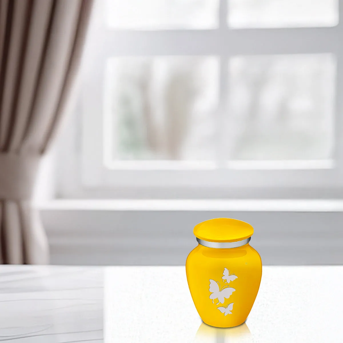 Keepsake Embrace Yellow Butterflies Cremation Urn
