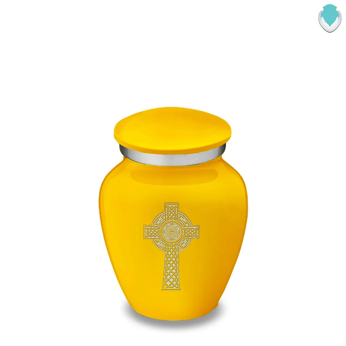 Keepsake Embrace Yellow Celtic Cross Cremation Urn