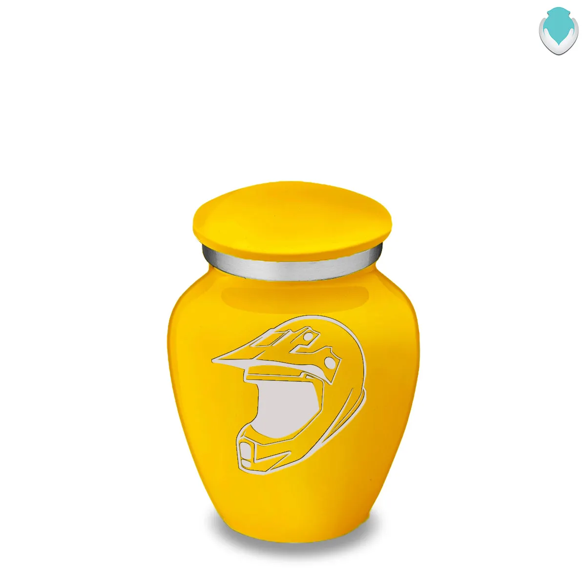 Keepsake Embrace Yellow Dirt Bike Cremation Urn