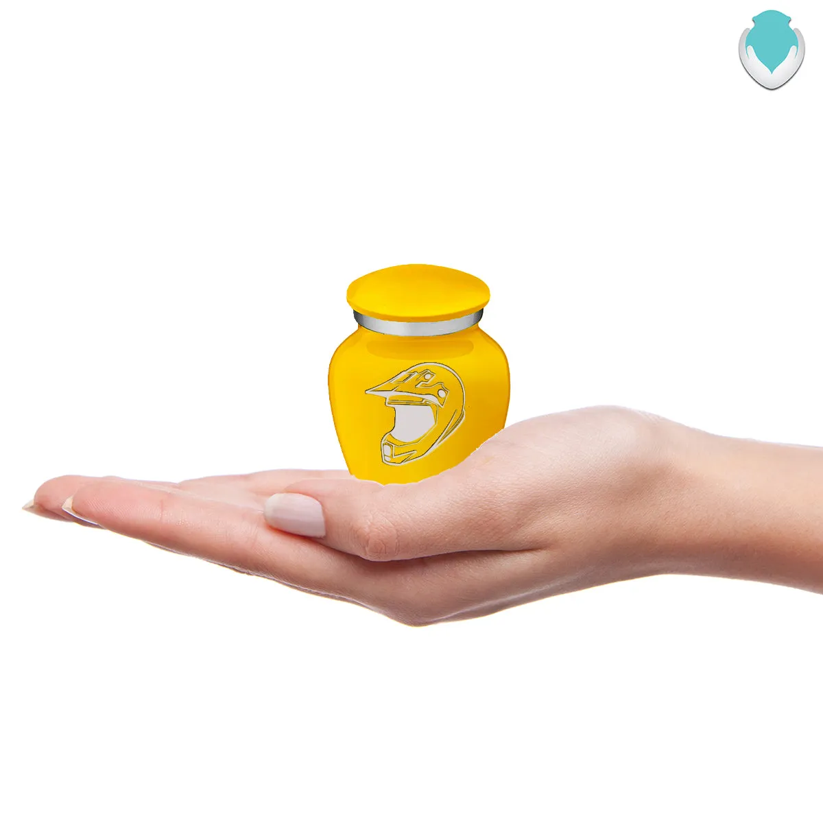 Keepsake Embrace Yellow Dirt Bike Cremation Urn