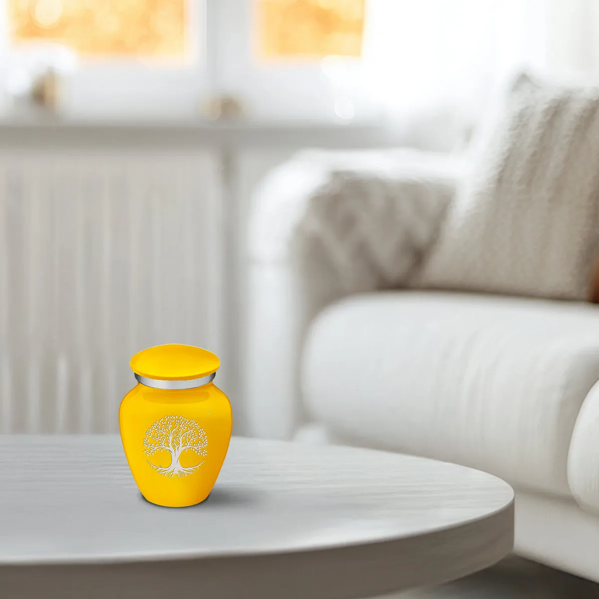 Keepsake Embrace Yellow Tree of Life Cremation Urn