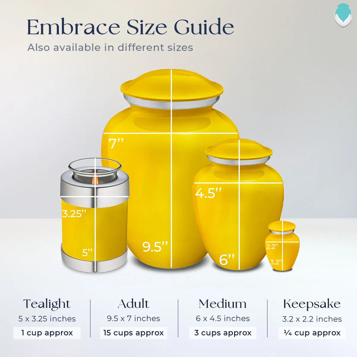 Keepsake Embrace Yellow Tree of Life Cremation Urn