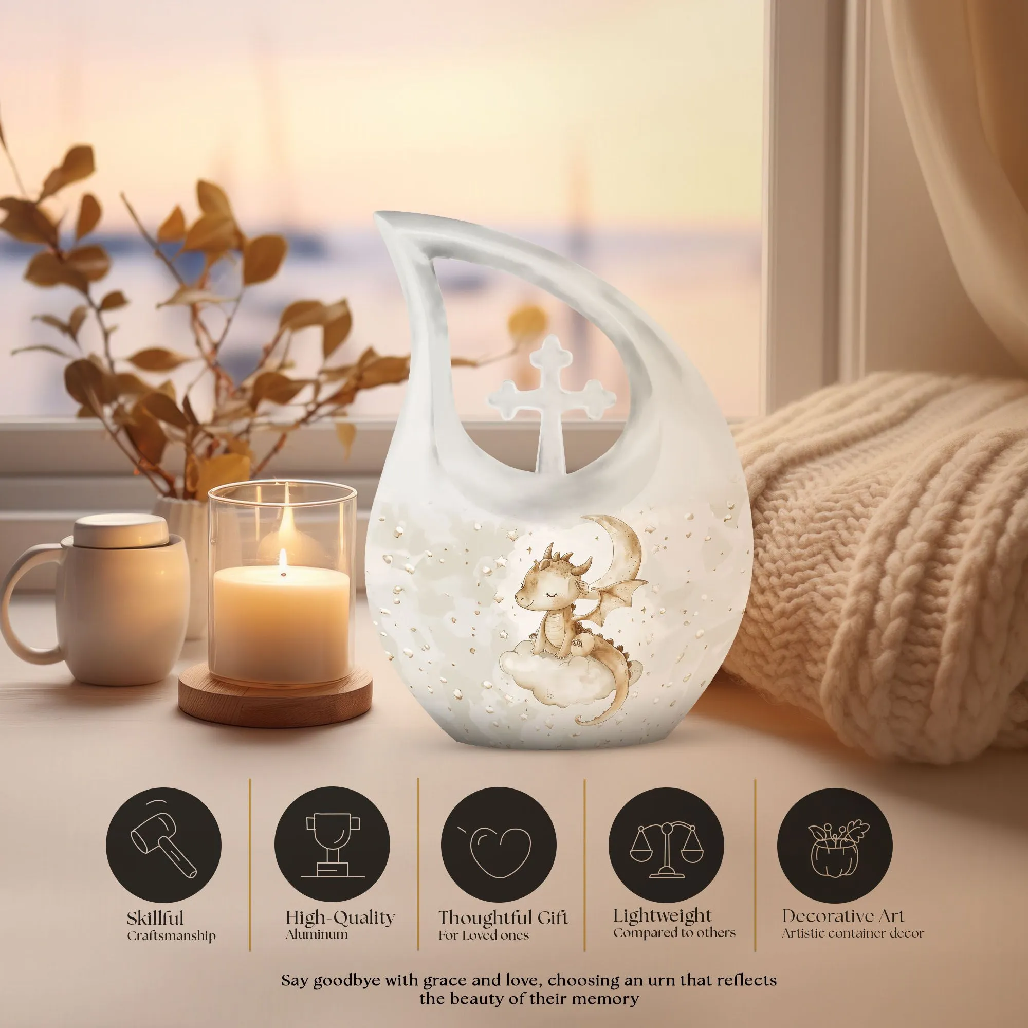 Long-lasting Dragons Rest: Mini Memorial Urn For Loving Farewell