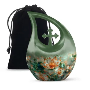Lotus Tribute: Adult Cremation Urn For Human Ashes Remans