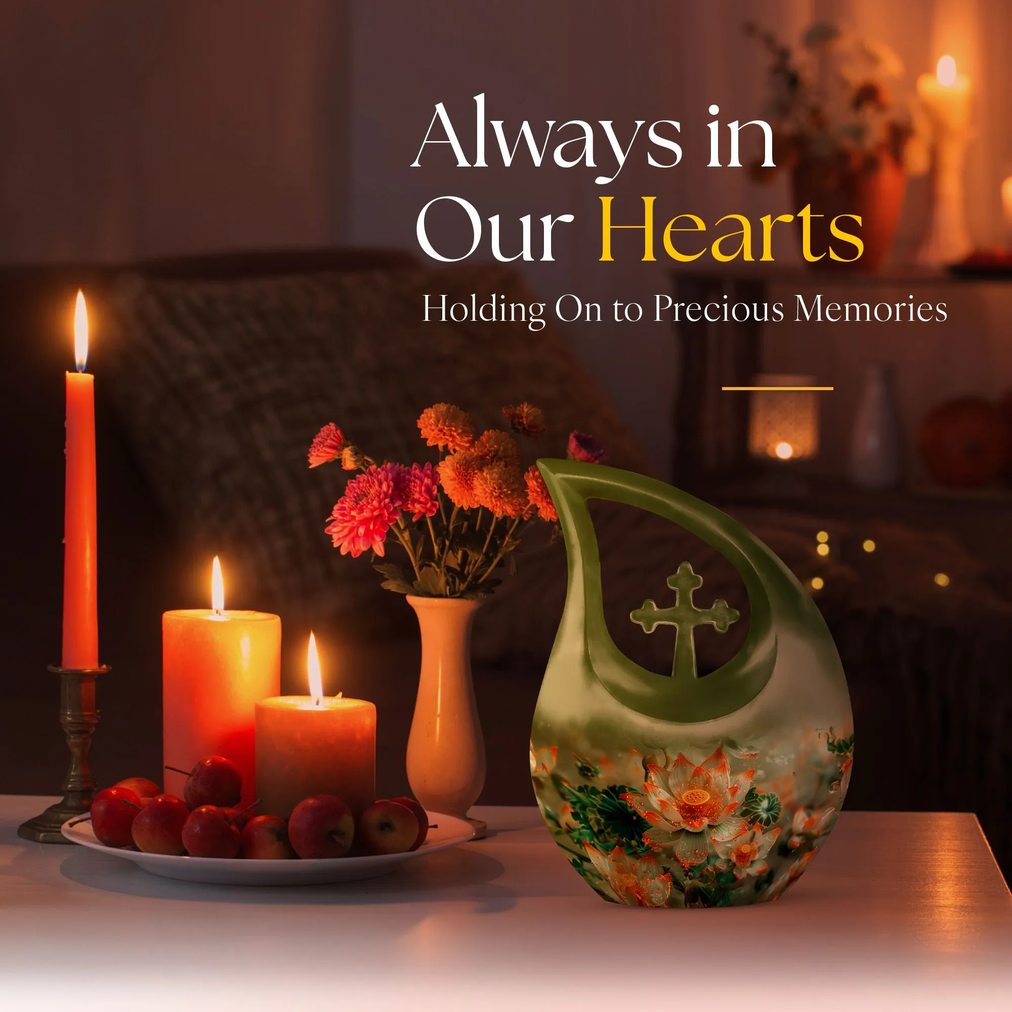 Lotus Tribute: Adult Cremation Urn For Human Ashes Remans