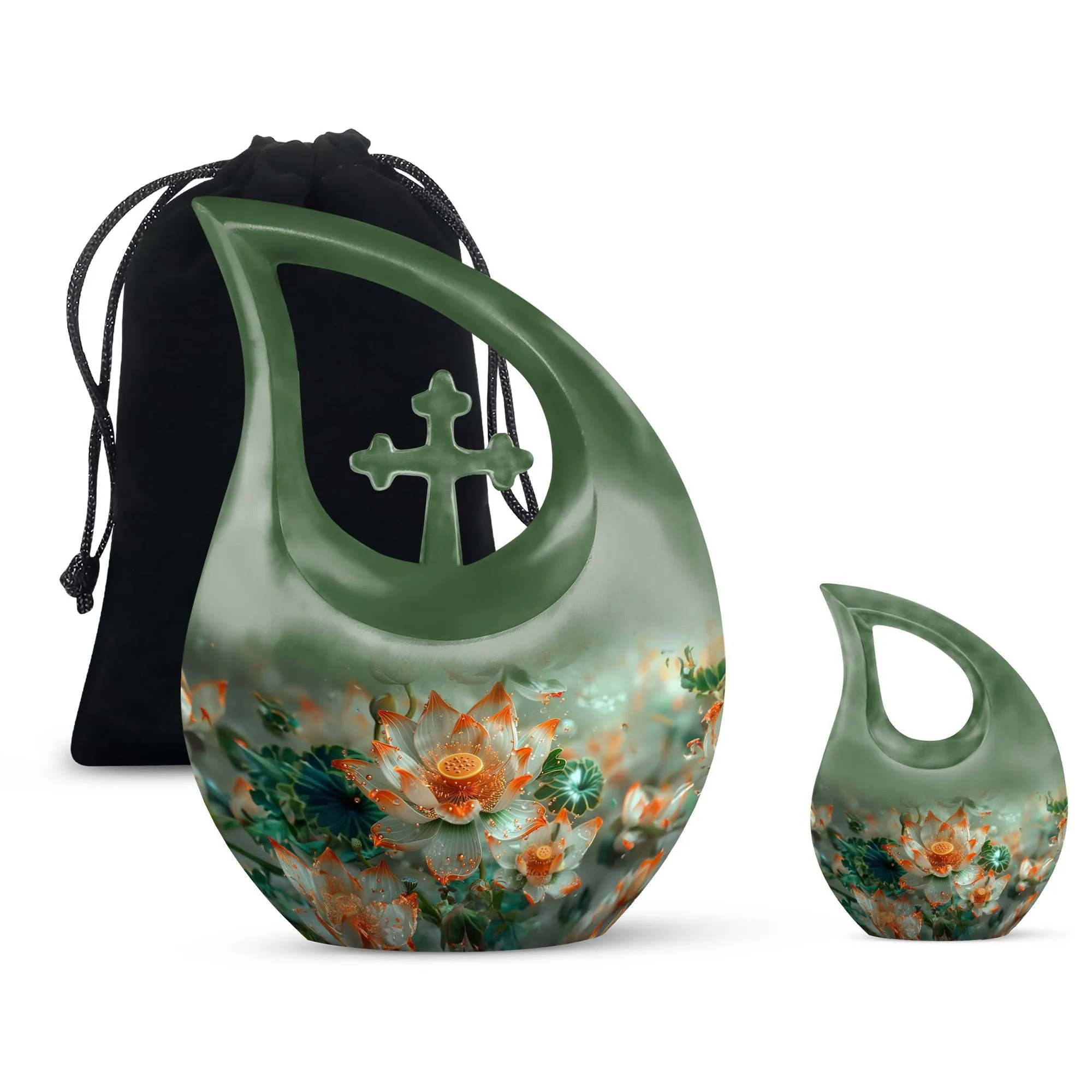 Lotus Tribute: Adult Cremation Urn For Human Ashes Remans
