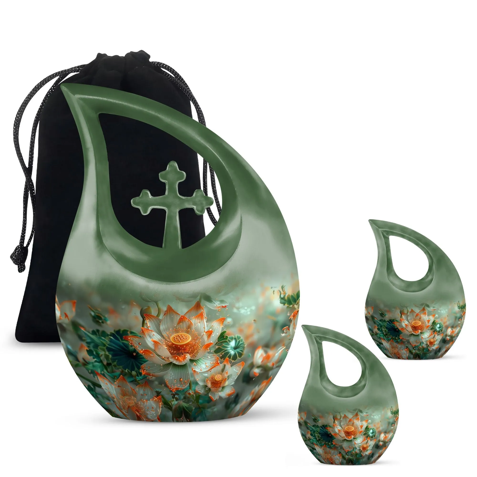 Lotus Tribute: Adult Cremation Urn For Human Ashes Remans