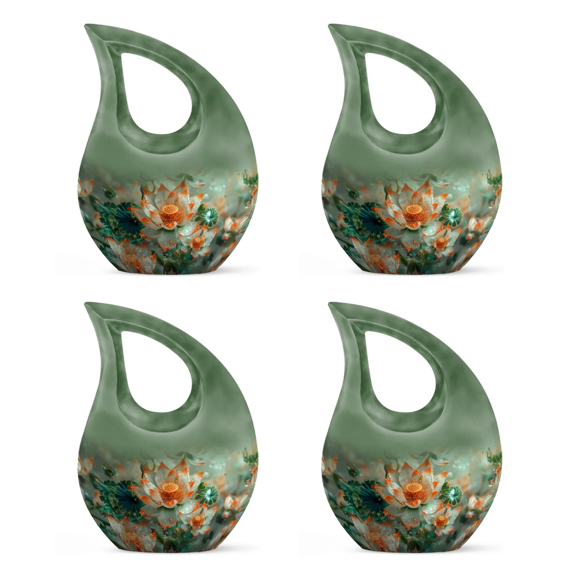 Lotus Tribute: Adult Cremation Urn For Human Ashes Remans