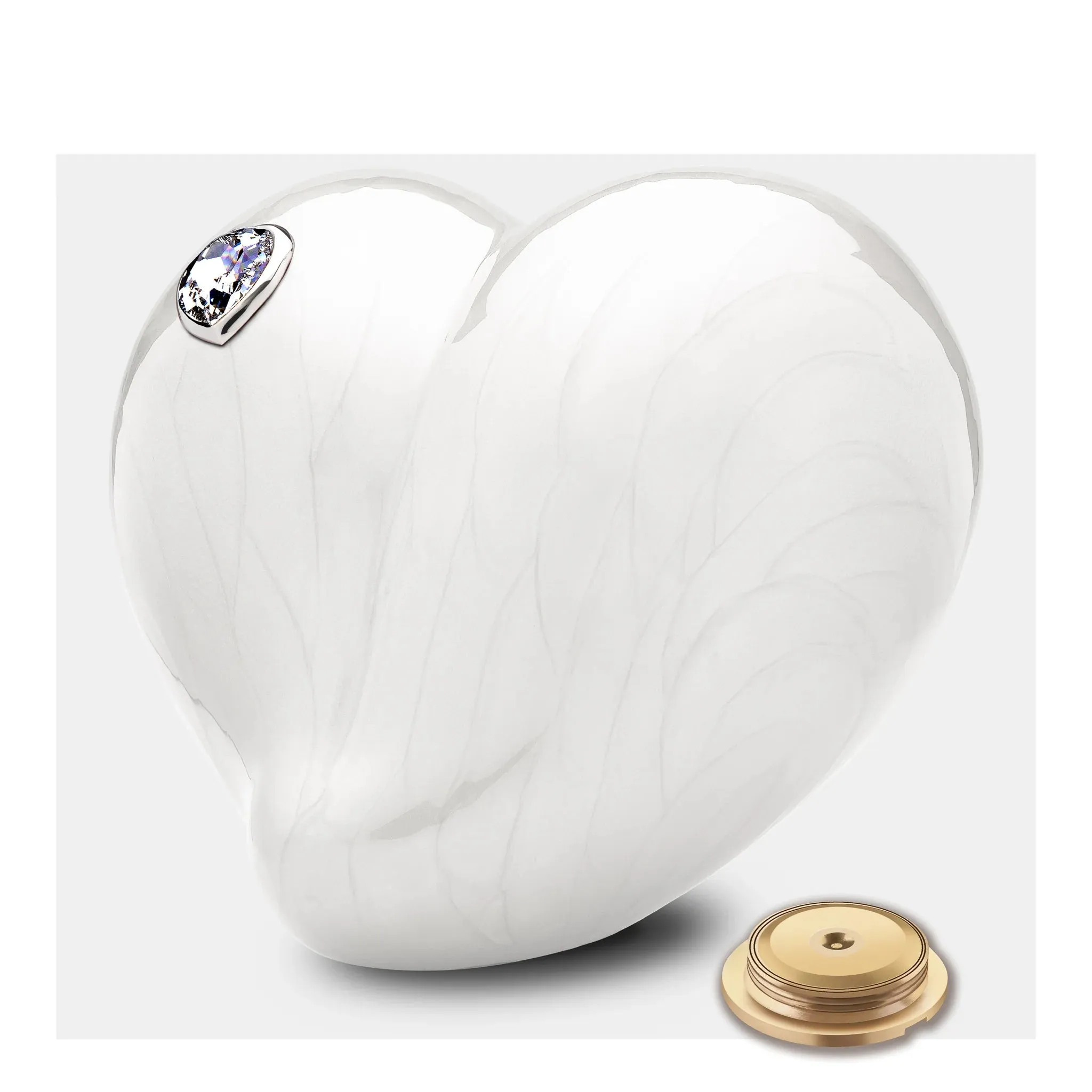 Loveheart Metal Sculpture Heart-Shaped Cremation Urn