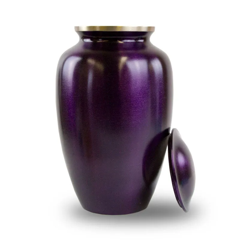 Luxurious Violet Cremation Urn In Large