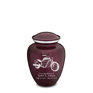 Medium Embrace Cherry Purple Motorcycle Cremation Urn