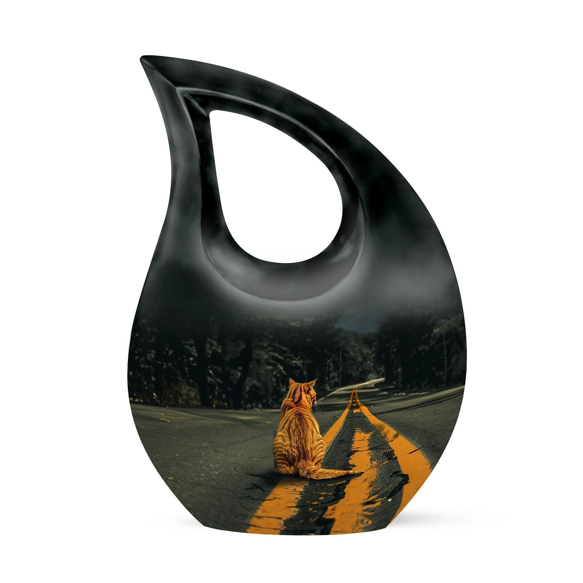 Memorial Orange Cat Urn - A Symbolic Abode for Loved Ones