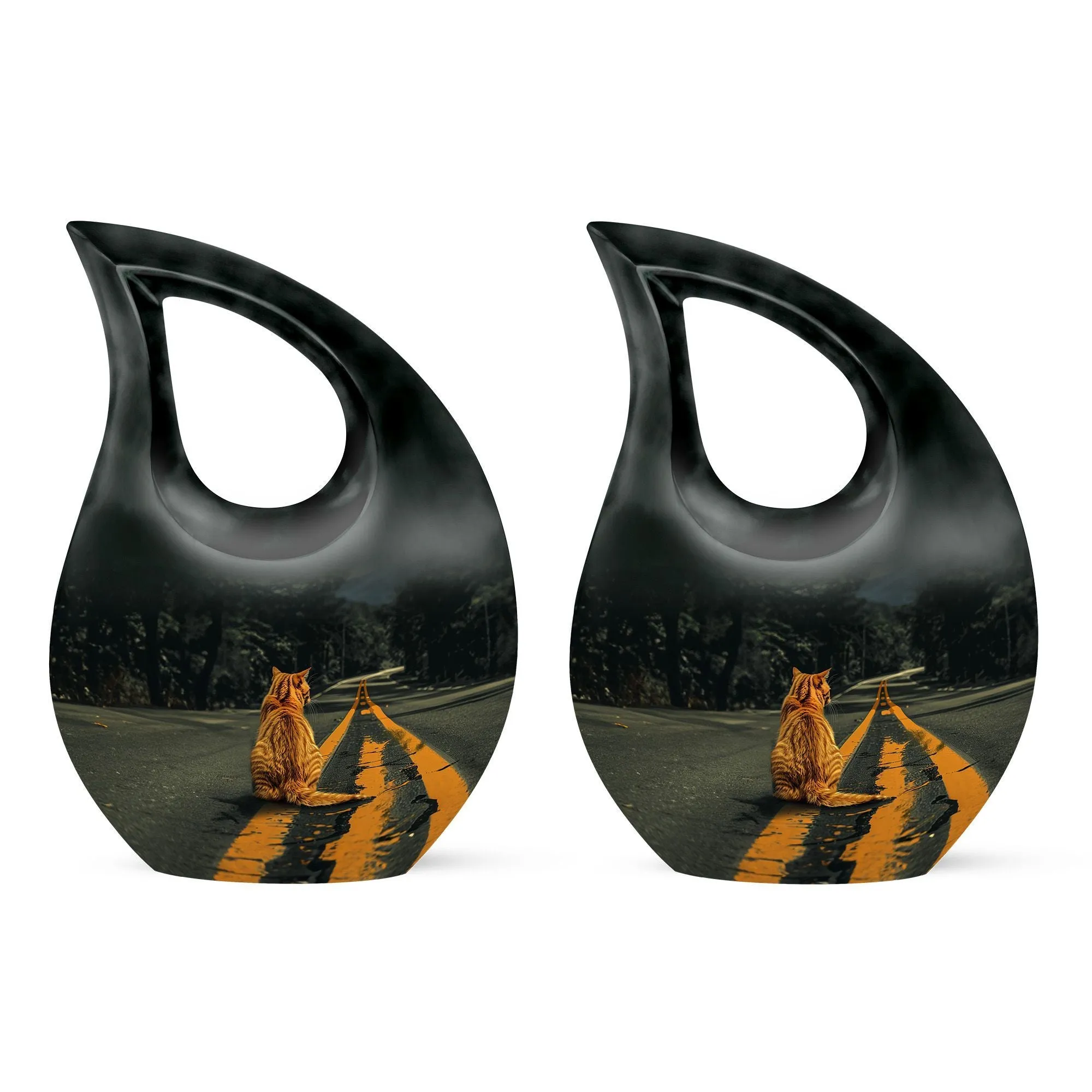 Memorial Orange Cat Urn - A Symbolic Abode for Loved Ones