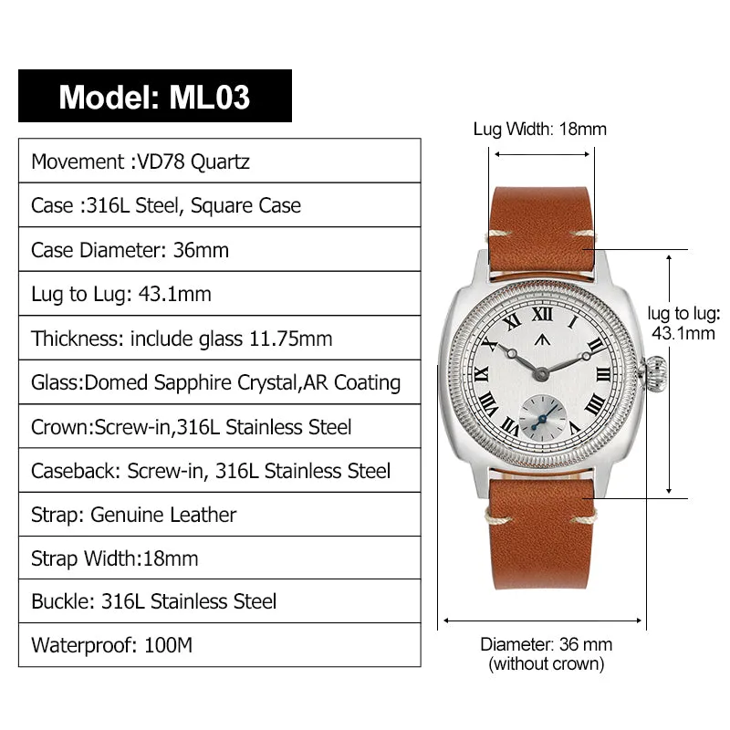 Militado 1926 Oyster Tribute Quartz Watch