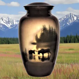 Moose in the Meadow, Cremation Urn