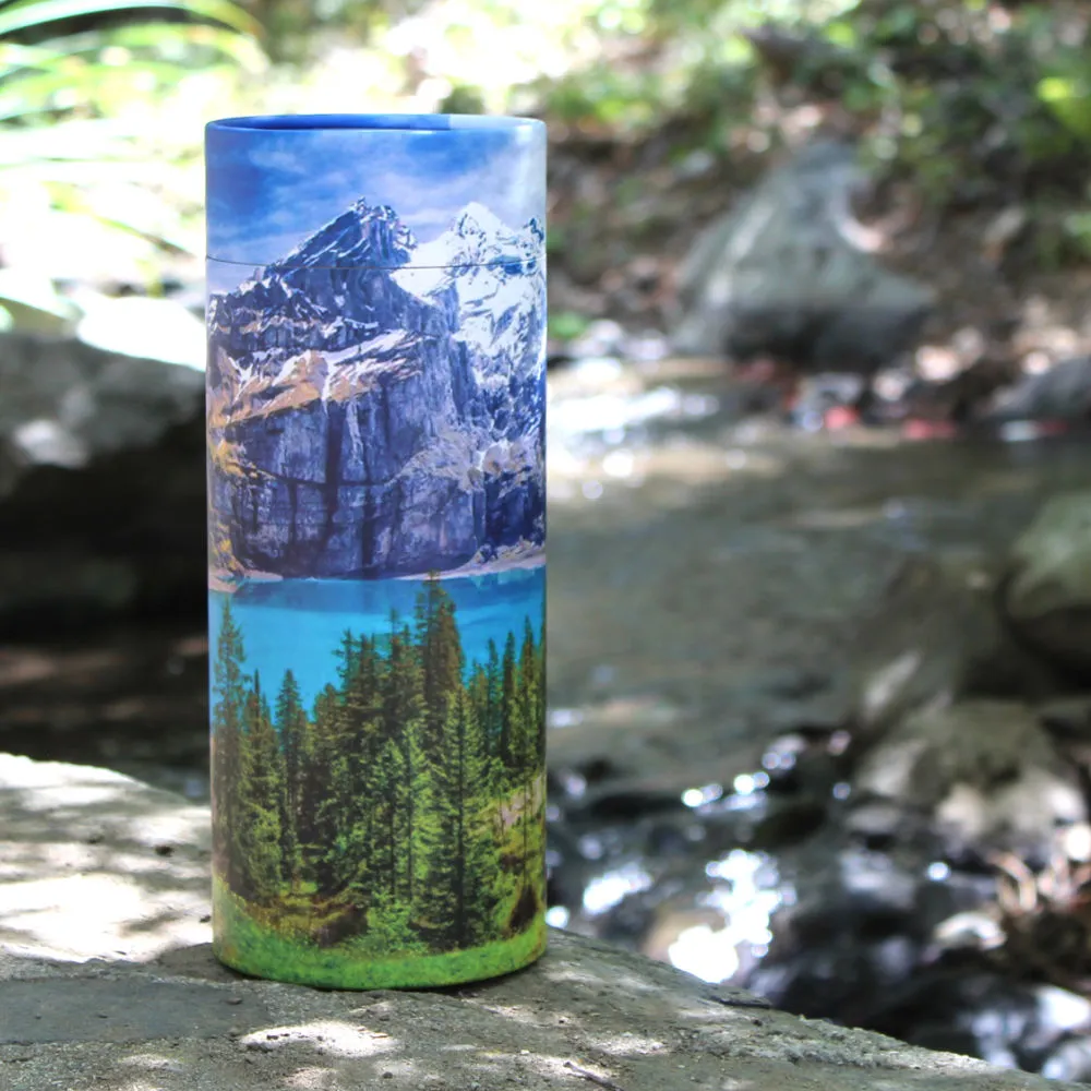 Mountain Serenity Scattering Urn (for up to 1 set of adult ashes) | Large Biodegradable Scatter Urn