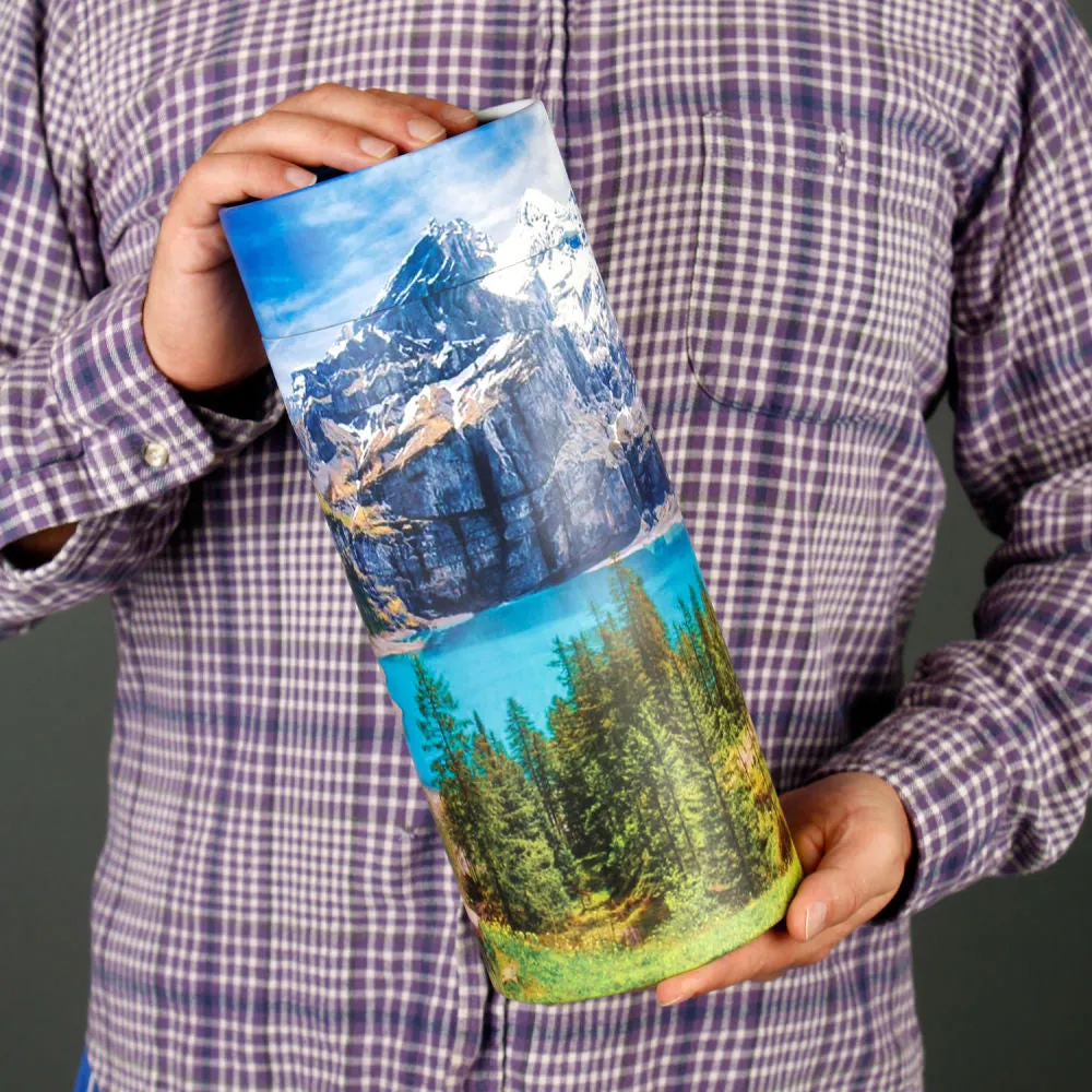Mountain Serenity Scattering Urn (for up to 1 set of adult ashes) | Large Biodegradable Scatter Urn