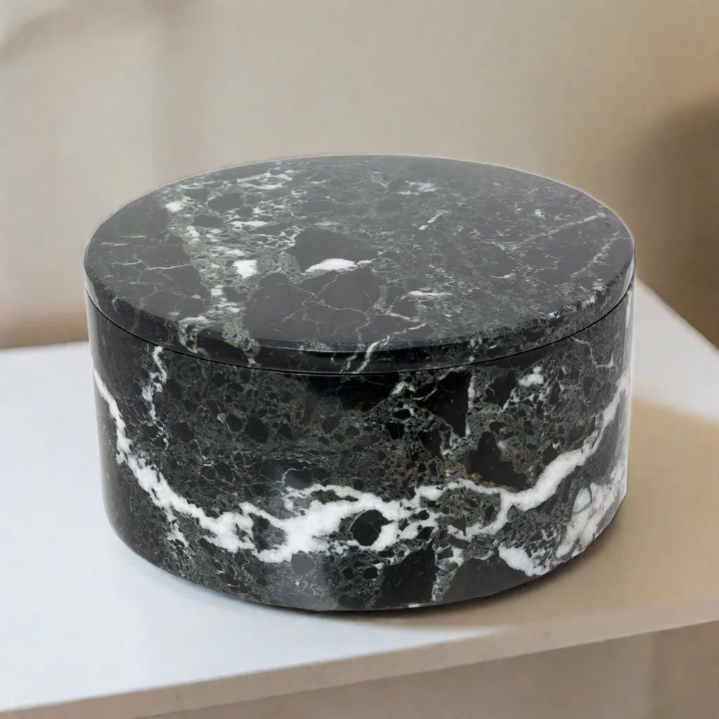 Noire Marble Circular Keepsake Urn