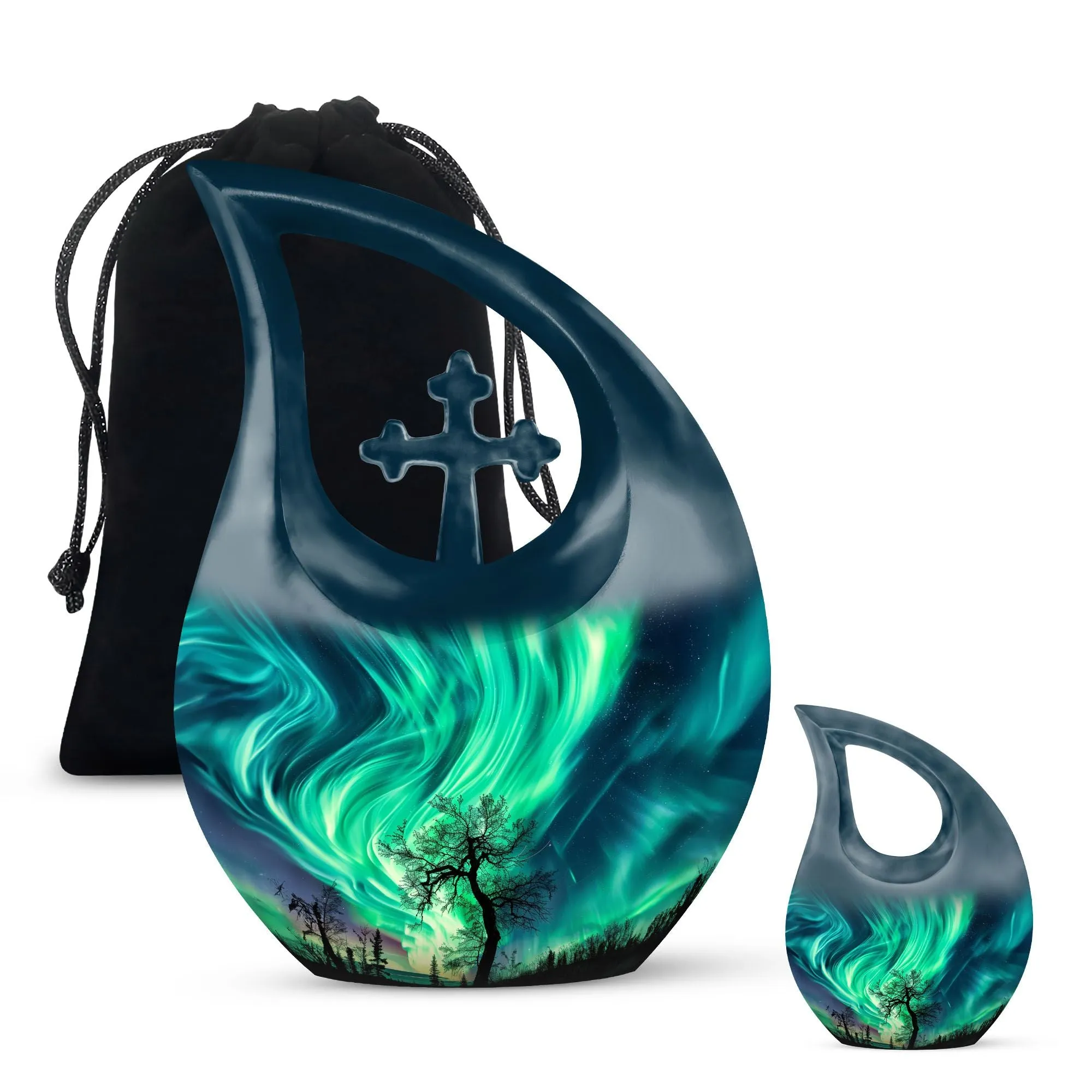 Northern Lights :Extra Large Cremation Urn For Human Ashes