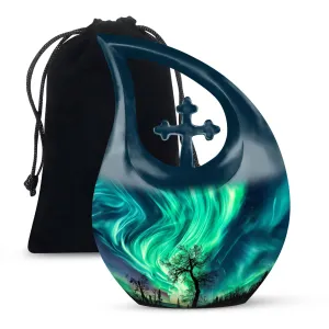 Northern Lights :Extra Large Cremation Urn For Human Ashes