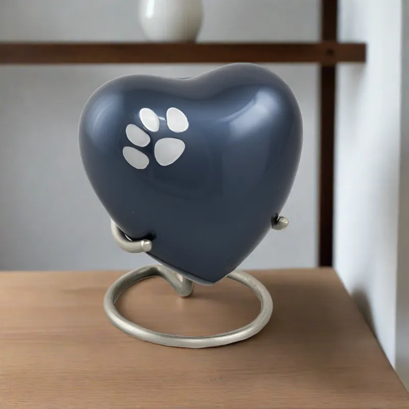 Odyssey Midnight Blue Pet Paw Heart Keepsake