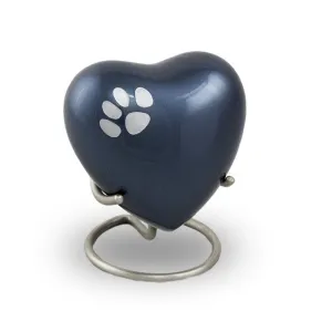 Odyssey Midnight Blue Pet Paw Heart Keepsake