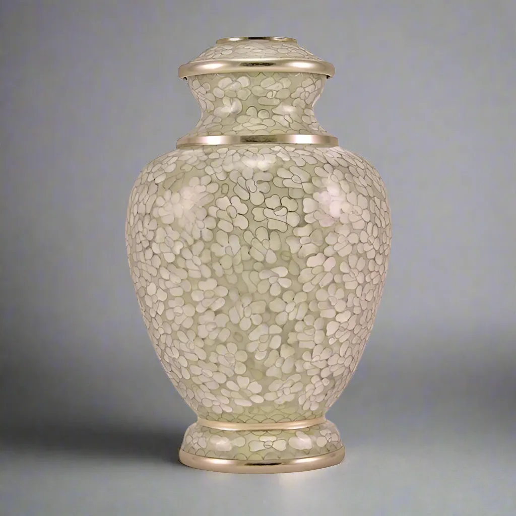 Opal Cloisonne Urn In Large
