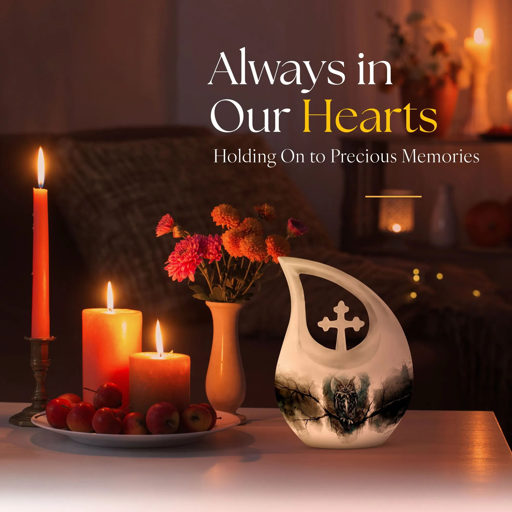 Owl-Large Remembrance: A Stately Memorial Urn for Meaningful Parting